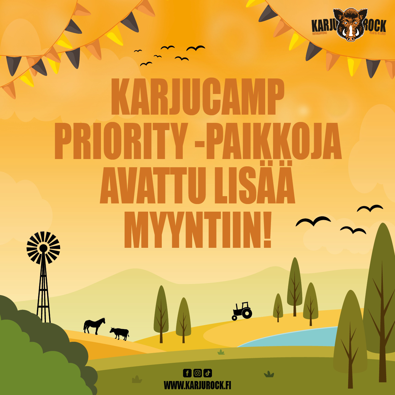 KarjuCamp Priority -paikkoja avattu lisää myyntiin!