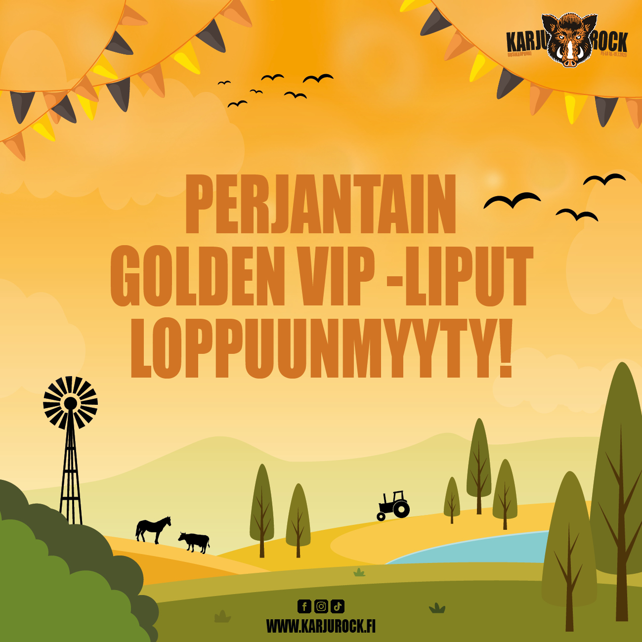 Perjantain Golden VIP -liput loppuunmyyty!